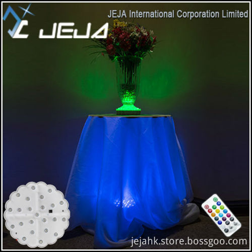 Frozen Party Supply 6inch rental Sliver Color Changing Vase Led Light Base For Western weddings Decorations